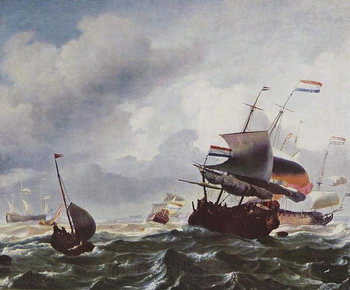 Ludolf Bakhuizen Schiffe im Sturm France oil painting art